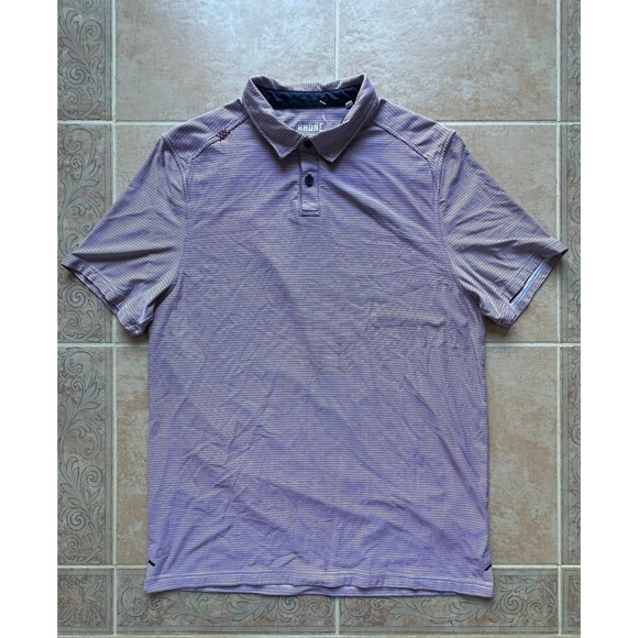 RHONE  Striped Polo shirt Men size: L - Picture 1 of 12